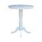 International Concepts Round 36 in Rd Top Pedestal Table, 12 in Leaf, 40.9 inH, Adjustable Height, White, 36 W, 48 L, Wood K08-36RXT-6B-2 - alternate 5